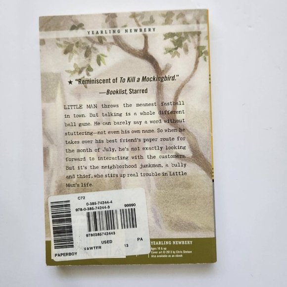 Paperboy by Vince Vawter, Paperback Newberry Honor Book - Picture 2 of 8